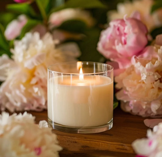 Pink Peonies Candle